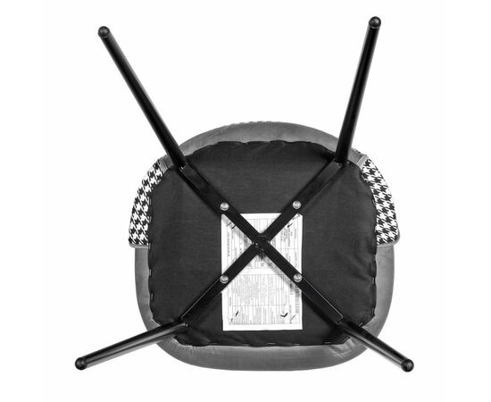 Стул Leo тёмно-серый с жаккардом, изображение 9 | Интернет магазин мебели и декора LifeDekor