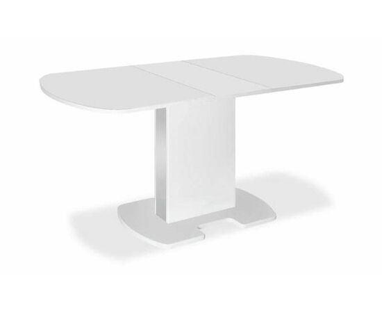 Стол обеденный раздвижной со стеклом Forma 120 White / White, изображение 2 | Интернет магазин мебели и декора LifeDekor