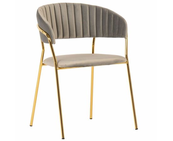 Стул Turin латте с золотыми ножками | Интернет магазин мебели и декора LifeDekor