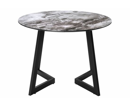 Стол Алингсос черная шагрень / мрамор серый, изображение 6 | Интернет магазин мебели и декора LifeDekor