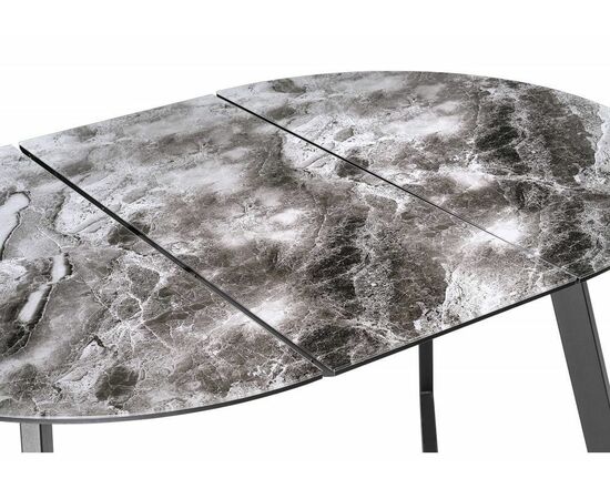 Стол Алингсос черная шагрень / мрамор серый, изображение 7 | Интернет магазин мебели и декора LifeDekor