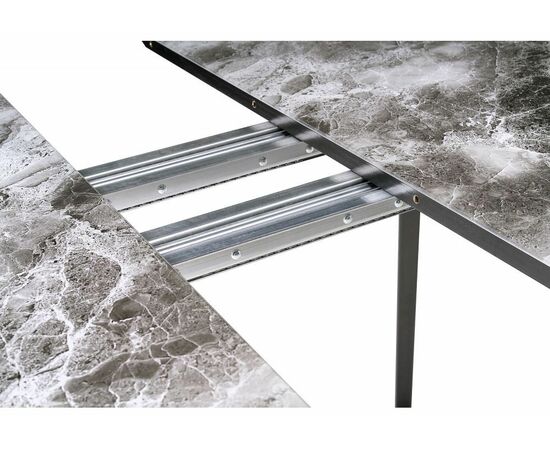 Стол Алингсос черная шагрень / мрамор серый, изображение 9 | Интернет магазин мебели и декора LifeDekor