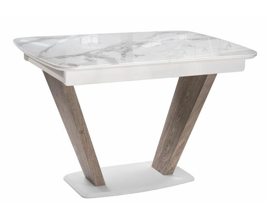 Стол Петир дуб с пилением / белая шагрень | Интернет магазин мебели и декора LifeDekor