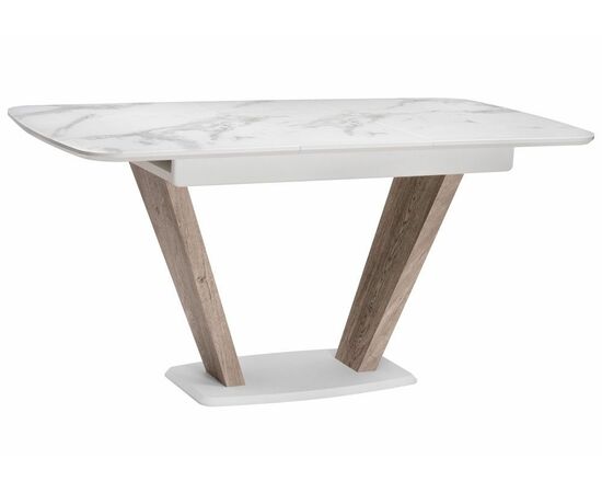 Стол Петир дуб с пилением / белая шагрень, изображение 2 | Интернет магазин мебели и декора LifeDekor