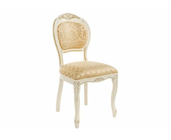 Стул деревянный Лауро патина золото / бежевый тесьма 11 | Интернет магазин мебели и декора LifeDekor