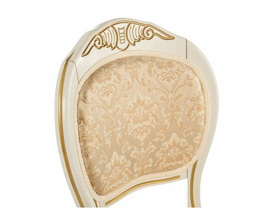 Стул деревянный Лауро патина золото / бежевый тесьма 11, изображение 3 | Интернет магазин мебели и декора LifeDekor