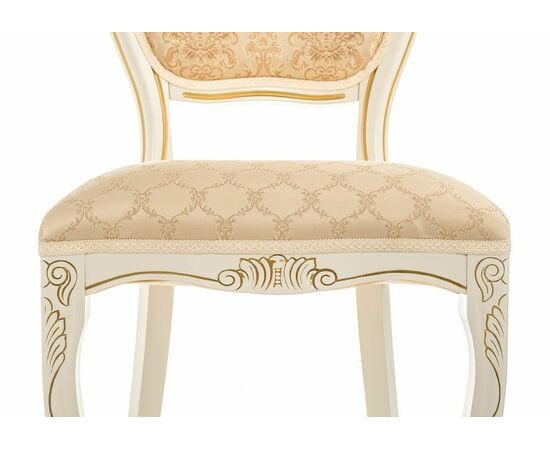 Стул деревянный Лауро патина золото / бежевый тесьма 11, изображение 4 | Интернет магазин мебели и декора LifeDekor