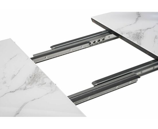 Стол Эмма вставка стекло / черный / черная шагрень, изображение 8 | Интернет магазин мебели и декора LifeDekor