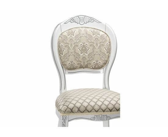 Стул деревянный Лауро патина серебро / бежевый, изображение 7 | Интернет магазин мебели и декора LifeDekor