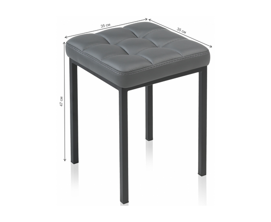 Стул деревянный Байя кожзам темно-серый / черный матовый, изображение 2 | Интернет магазин мебели и декора LifeDekor