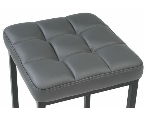 Стул деревянный Байя кожзам темно-серый / черный матовый, изображение 3 | Интернет магазин мебели и декора LifeDekor