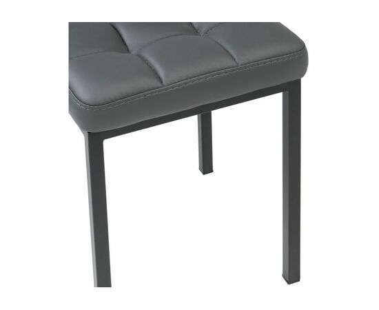 Стул деревянный Байя кожзам темно-серый / черный матовый, изображение 5 | Интернет магазин мебели и декора LifeDekor