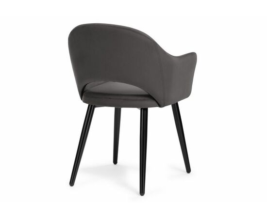 Стул Апри микровелюр графитовый / черный глянец, изображение 4 | Интернет магазин мебели и декора LifeDekor