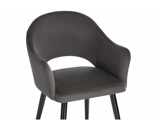 Стул Апри микровелюр графитовый / черный глянец, изображение 5 | Интернет магазин мебели и декора LifeDekor