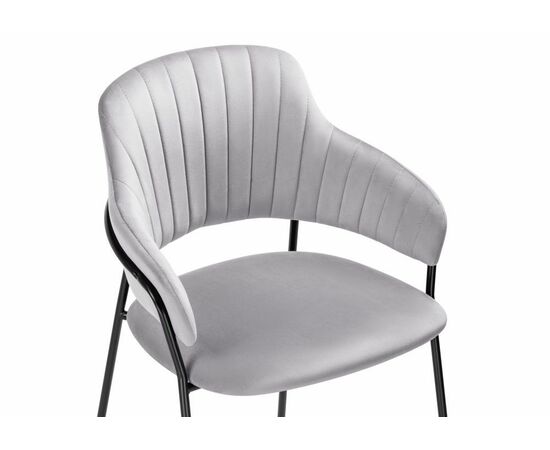 Стул Инклес серебряный / черный глянец, изображение 5 | Интернет магазин мебели и декора LifeDekor