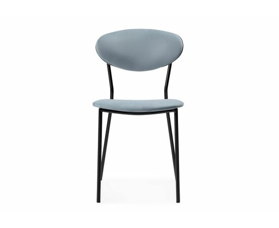 Стул Корсе пыльно-голубой / черный глянец, изображение 2 | Интернет магазин мебели и декора LifeDekor