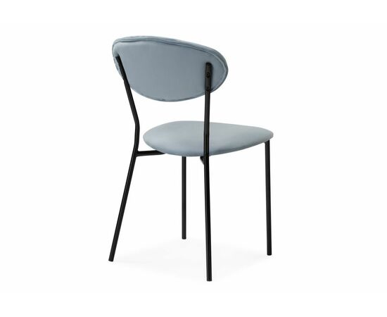 Стул Корсе пыльно-голубой / черный глянец, изображение 4 | Интернет магазин мебели и декора LifeDekor