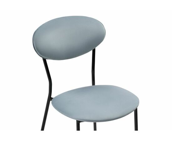 Стул Корсе пыльно-голубой / черный глянец, изображение 5 | Интернет магазин мебели и декора LifeDekor