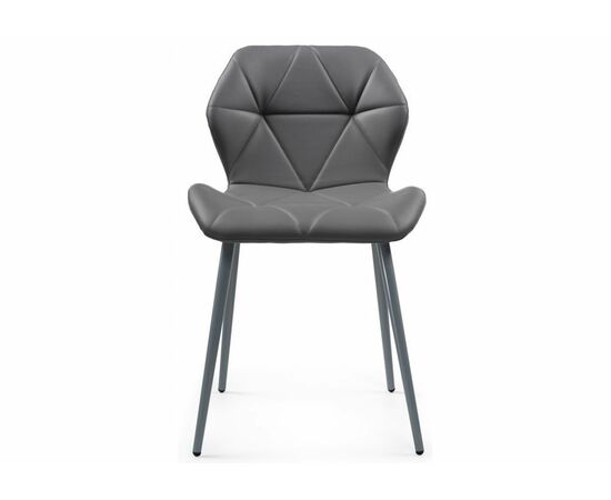 Стул Вальд экокожа серый / серый глянец, изображение 2 | Интернет магазин мебели и декора LifeDekor