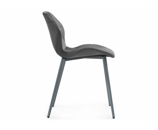 Стул Вальд экокожа серый / серый глянец, изображение 3 | Интернет магазин мебели и декора LifeDekor