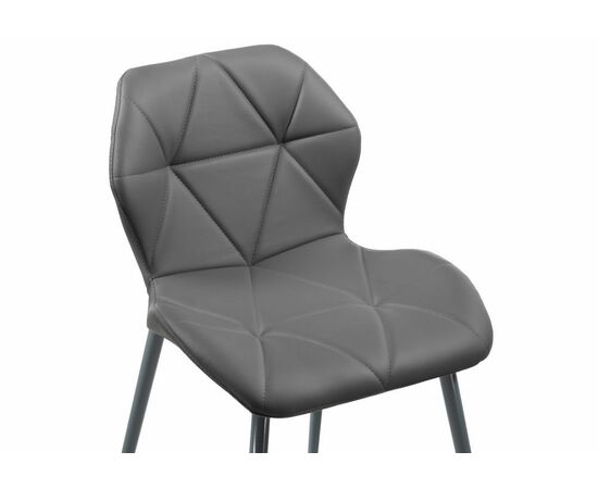 Стул Вальд экокожа серый / серый глянец, изображение 5 | Интернет магазин мебели и декора LifeDekor