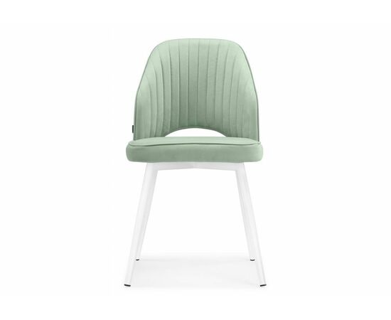 Стул Стул на металлокаркасе Брейния velutto 14 / белый, изображение 2 | Интернет магазин мебели и декора LifeDekor