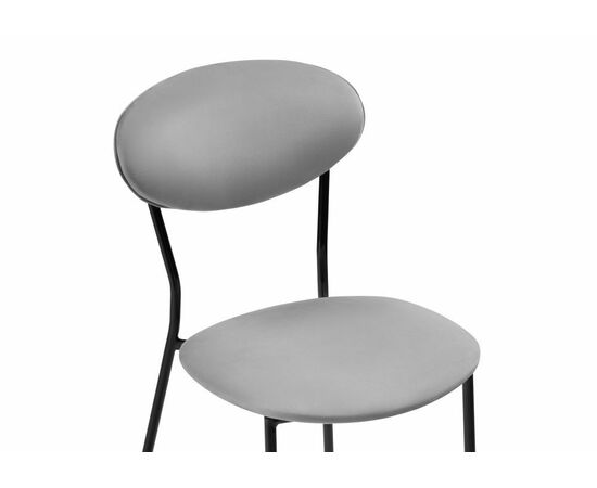 Стул Корсе светло-серый/ черный глянец, изображение 5 | Интернет магазин мебели и декора LifeDekor