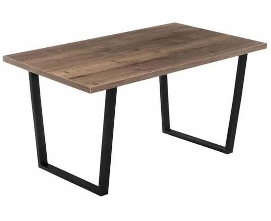 Стол деревянный Эльпатия 130 дуб велингтон / черный матовый | Интернет магазин мебели и декора LifeDekor