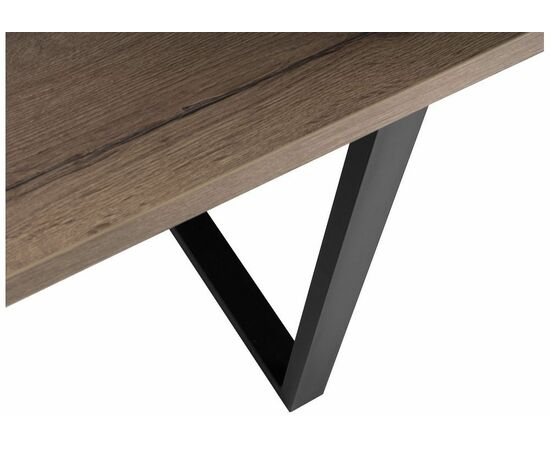 Стол деревянный Эльпатия 130 дуб велингтон / черный матовый, изображение 7 | Интернет магазин мебели и декора LifeDekor