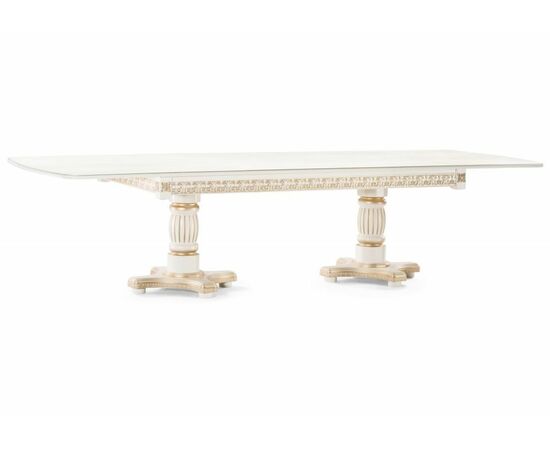 Стол деревянный Морнит молочный / золото, изображение 3 | Интернет магазин мебели и декора LifeDekor