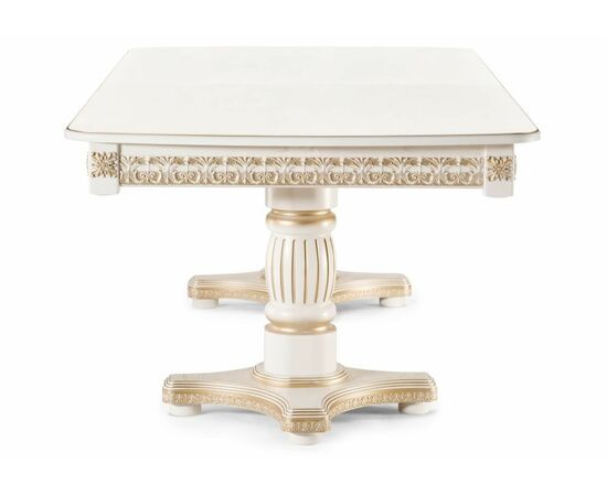 Стол деревянный Морнит молочный / золото, изображение 4 | Интернет магазин мебели и декора LifeDekor