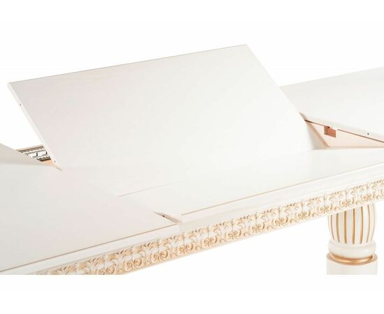 Стол деревянный Морнит молочный / золото, изображение 5 | Интернет магазин мебели и декора LifeDekor