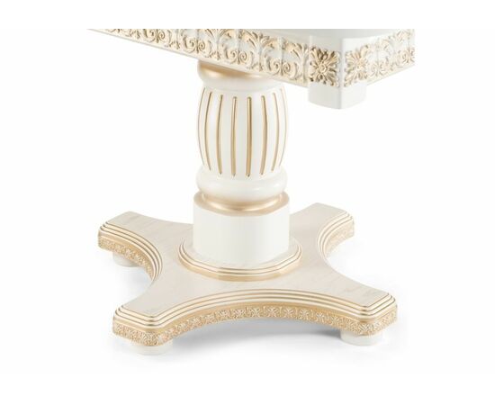 Стол деревянный Морнит молочный / золото, изображение 9 | Интернет магазин мебели и декора LifeDekor