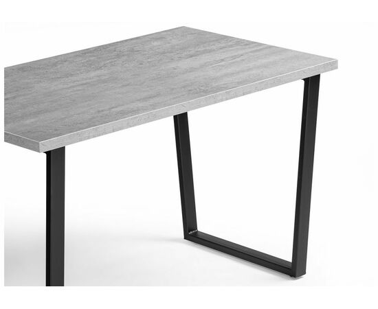 Стол деревянный Лота Лофт 140 25 мм черный матовый / бетон, изображение 4 | Интернет магазин мебели и декора LifeDekor