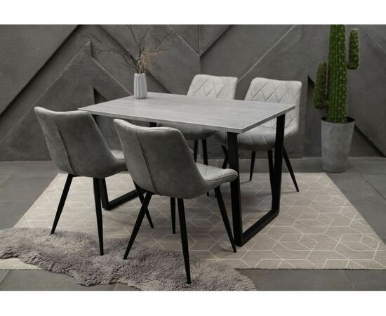 Стол деревянный Лота Лофт 140 25 мм черный матовый / бетон, изображение 8 | Интернет магазин мебели и декора LifeDekor