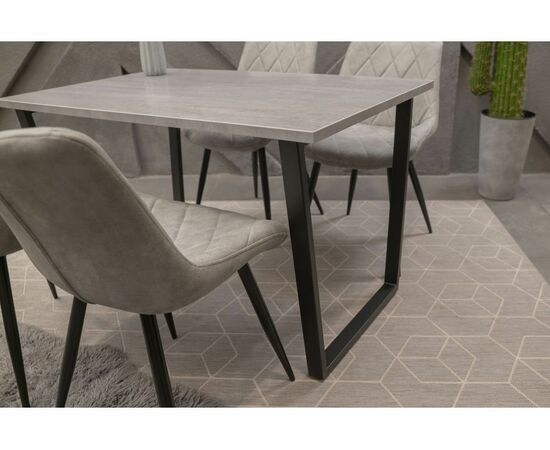 Стол деревянный Лота Лофт 140 25 мм черный матовый / бетон, изображение 9 | Интернет магазин мебели и декора LifeDekor