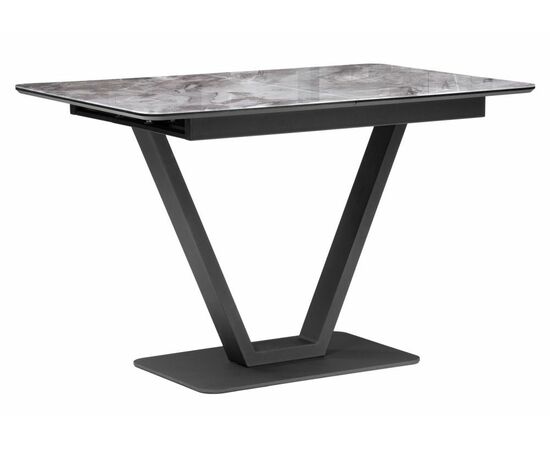 Стол стеклянный Бугун мрамор серый / черный | Интернет магазин мебели и декора LifeDekor