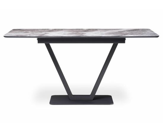 Стол стеклянный Бугун мрамор серый / черный, изображение 3 | Интернет магазин мебели и декора LifeDekor