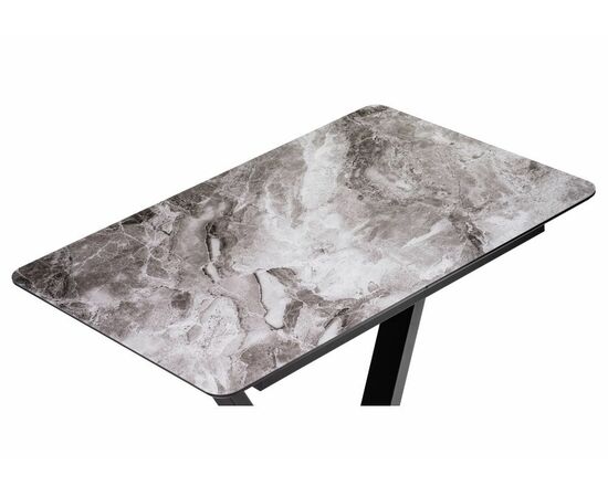 Стол стеклянный Бугун мрамор серый / черный, изображение 5 | Интернет магазин мебели и декора LifeDekor