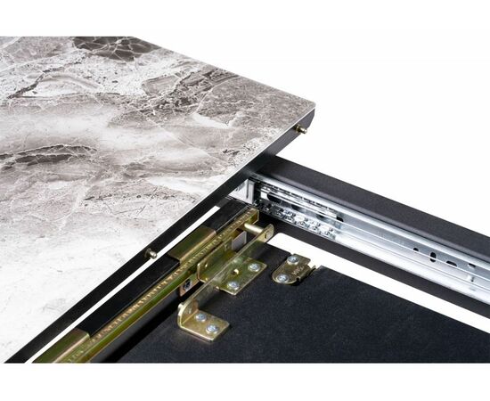 Стол стеклянный Бугун мрамор серый / черный, изображение 7 | Интернет магазин мебели и декора LifeDekor