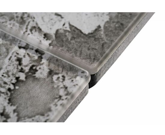 Стол стеклянный Бугун мрамор серый / черный, изображение 8 | Интернет магазин мебели и декора LifeDekor