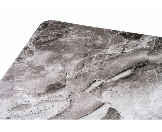 Стол стеклянный Бугун мрамор серый / черный, изображение 9 | Интернет магазин мебели и декора LifeDekor