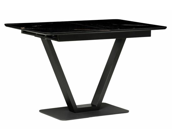 Стол стеклянный Бугун обсидиан / черный | Интернет магазин мебели и декора LifeDekor