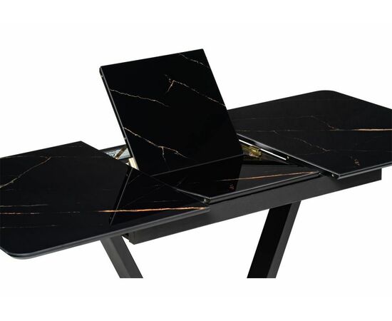 Стол стеклянный Бугун обсидиан / черный, изображение 6 | Интернет магазин мебели и декора LifeDekor