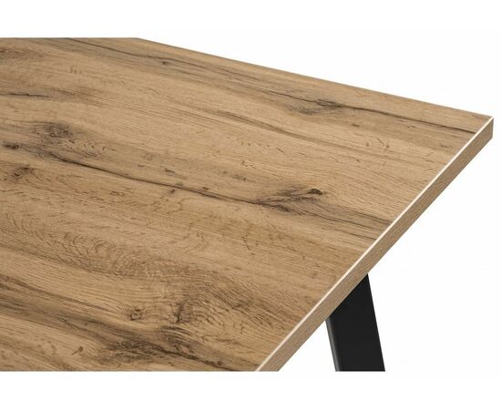 Стол деревянный Стол Тринити Лофт 120 25 мм дуб вотан / матовый черный, изображение 5 | Интернет магазин мебели и декора LifeDekor