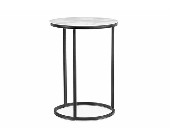 Журнальный стол Иберис белый мрамор / черный | Интернет магазин мебели и декора LifeDekor