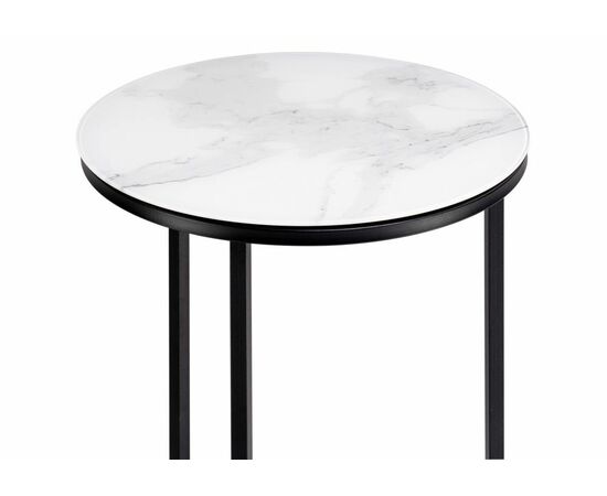Журнальный стол Иберис белый мрамор / черный, изображение 2 | Интернет магазин мебели и декора LifeDekor