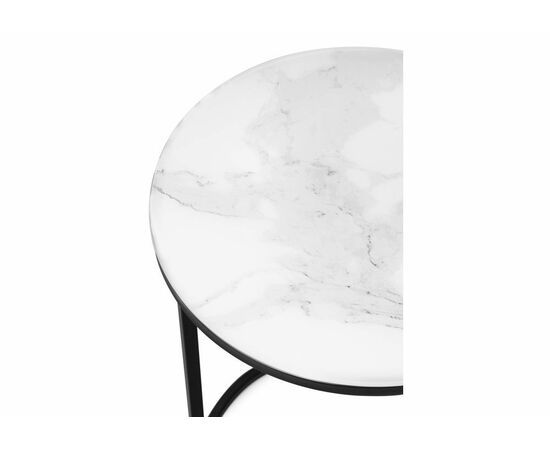 Журнальный стол Иберис белый мрамор / черный, изображение 3 | Интернет магазин мебели и декора LifeDekor