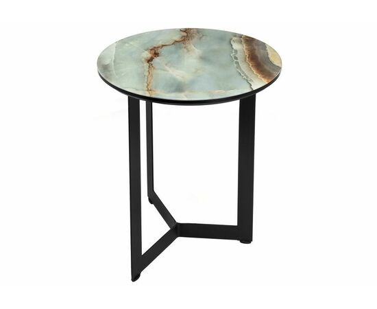 Стол стеклянный Роб D-450 мрамор голубой | Интернет магазин мебели и декора LifeDekor