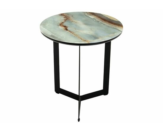 Стол стеклянный Роб D-450 мрамор голубой, изображение 2 | Интернет магазин мебели и декора LifeDekor